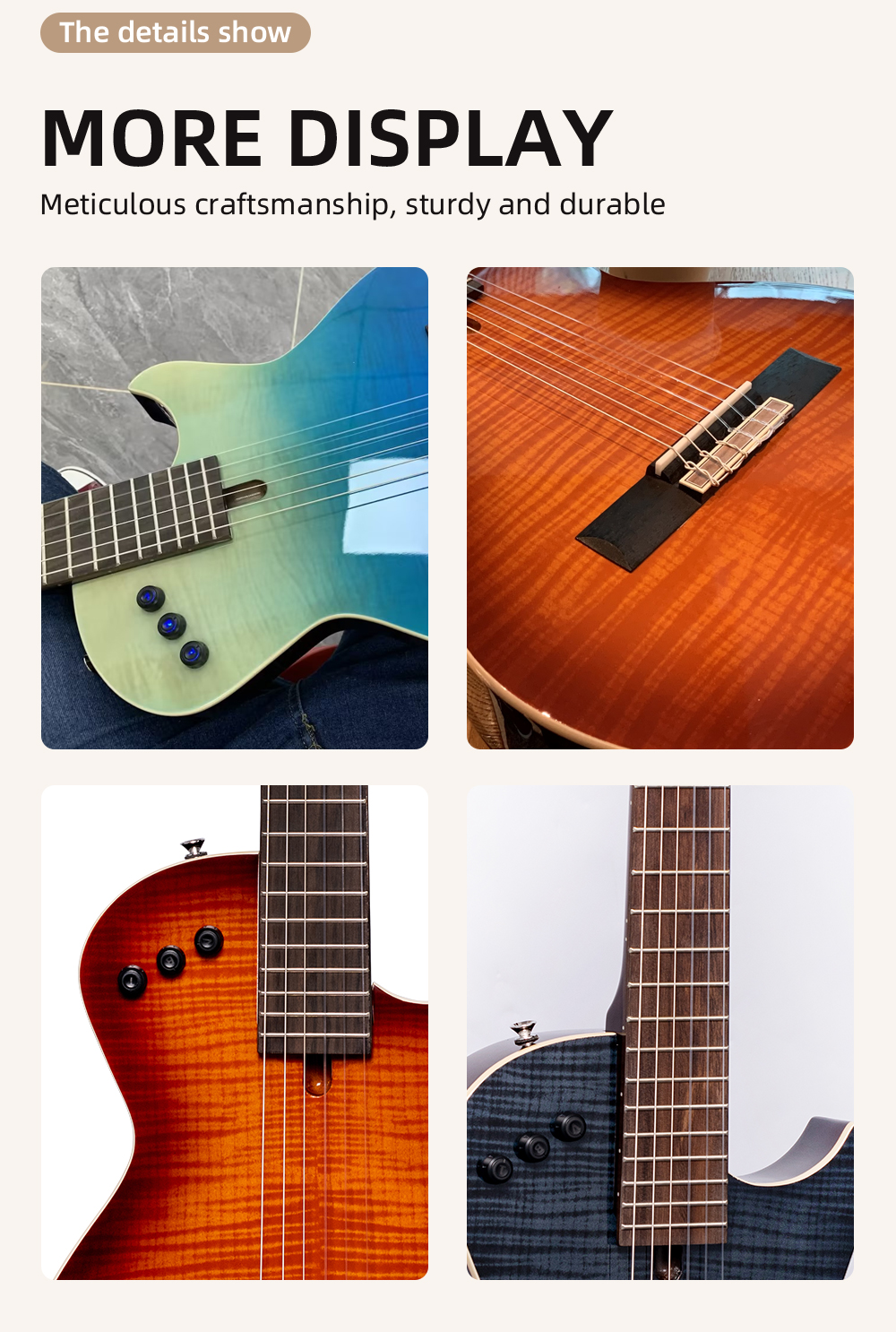 Guitarra cl&aacute;sica silenciosa con ecualizador 1_09