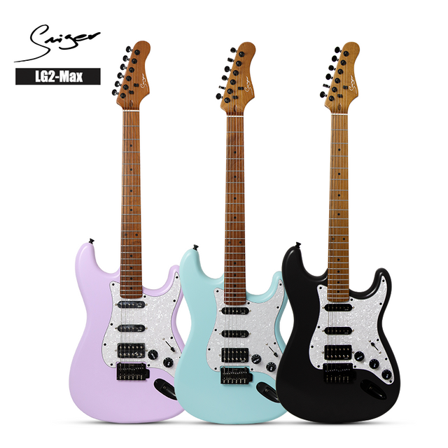  Guitarra eléctrica de gama alta con efectos incorporados recargables y 22 trastes redondeados mejorados al por mayor