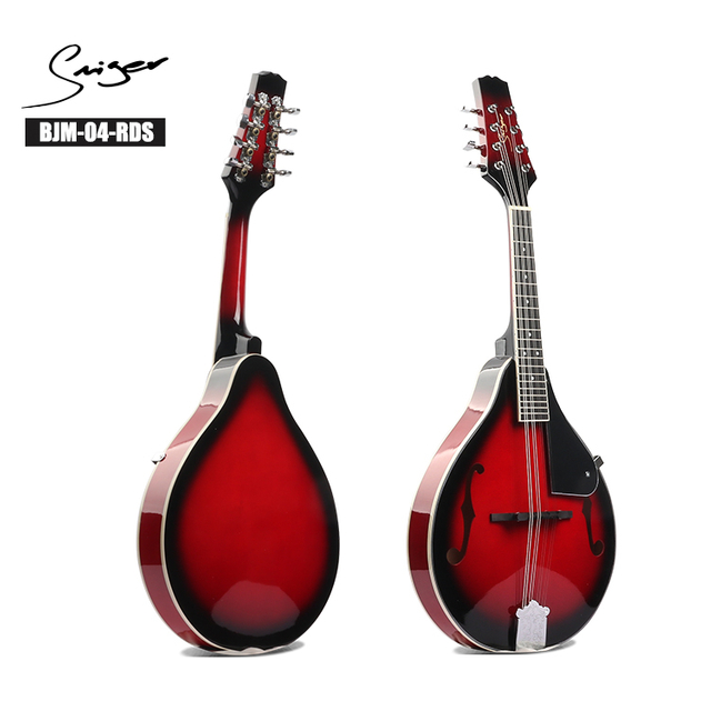 BJM-04 Instrumento Mandolina Acústica Estilo A 8 Cuerdas Coloridas