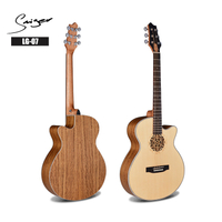 LG-07-EQ Con EQ Guitarra Acústica De Madera De Abeto Y Nogal