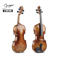 Conjunto de violín que maximiza las ganancias | 4 tamaños para todas las edades | Abeto sólido + arce de la llama | Caso+rosina+arco incluido | Moq 1 cartón