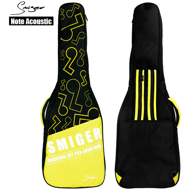 Venta al por mayor, mochila acolchada para guitarra acústica de 41 pulgadas, bolsa gruesa para concierto, funda suave para guitarra, funda acústica con cremallera para viaje