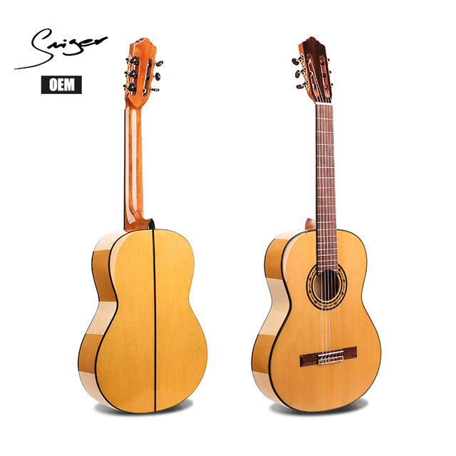 Guitarra flamenca clásica OEM CG-F2S, cuerpo de madera de abeto macizo