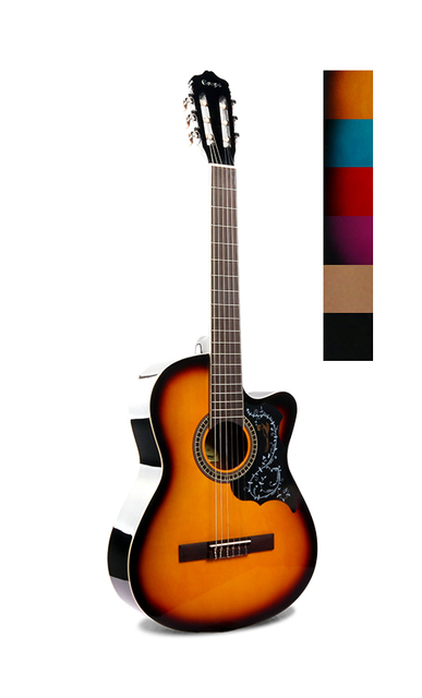 Guitarra clásica recortada para principiantes