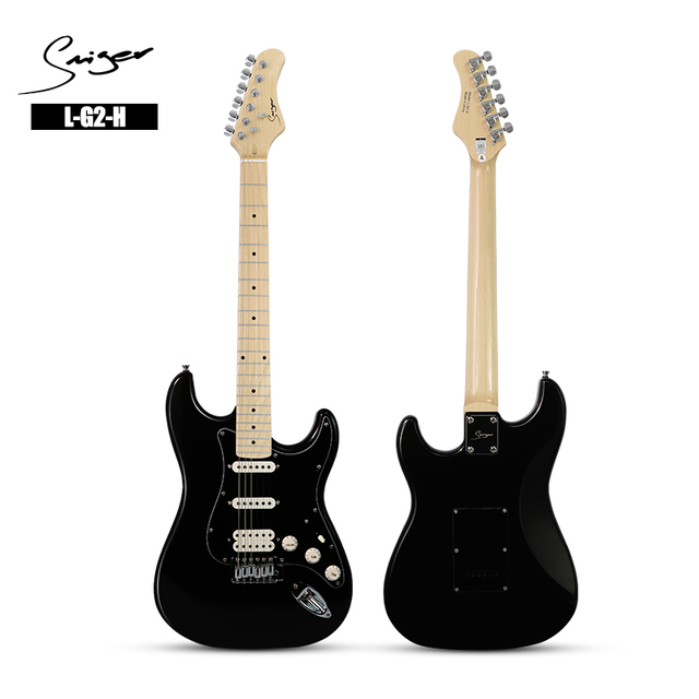 L-G2-H mejorada guitarra eléctrica ST ｜ Pickups HSS con tuerca de hueso ｜ trastes redondeados de acero inoxidable ｜ Cuello de arce brillante ｜ 4 acabados listos para la etapa (CM/MBK/IB/RS) ｜ 6 guitarras/cartón (performance profesional)