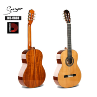 APL-860-SS 39 'Guitarra clásica profesional ｜ Grado A Solid Cedar Top + Solid Faobany Back/Les ｜ Tech Ebony Diftonboard ｜ D'Addario Strings ｜ Acabado de alto brillo