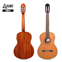 Guitarra clásica profesional de 39 pulgadas con top de pino rojo sólido y espalda/costura de caoba, perfecta para los principiantes a jugadores avanzados