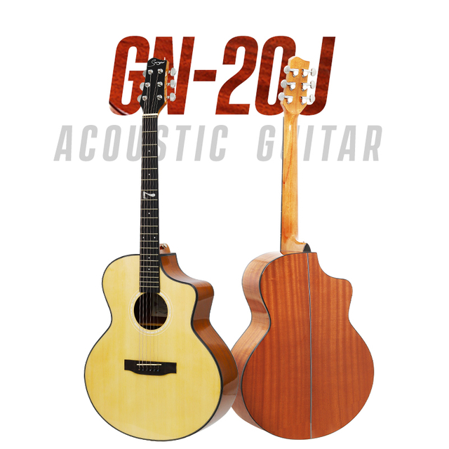 Guitarra acústica de 40,5 pulgadas con diseño de corte suave GN-20J