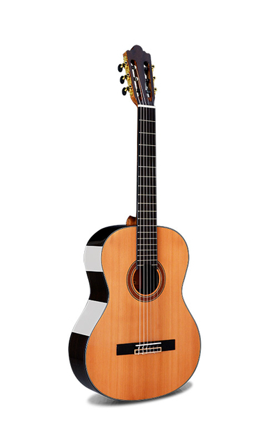 Guitarra acústica de nailon, guitarra de palisandro con tapa de abeto macizo de 39 pulgadas