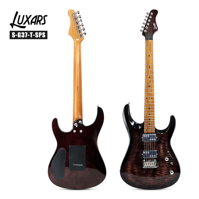 Luxarx Cuerpo de aliso sólido HH Alnico 5 pastillas Estilo SG Guitarra eléctrica de 6 cuerdas