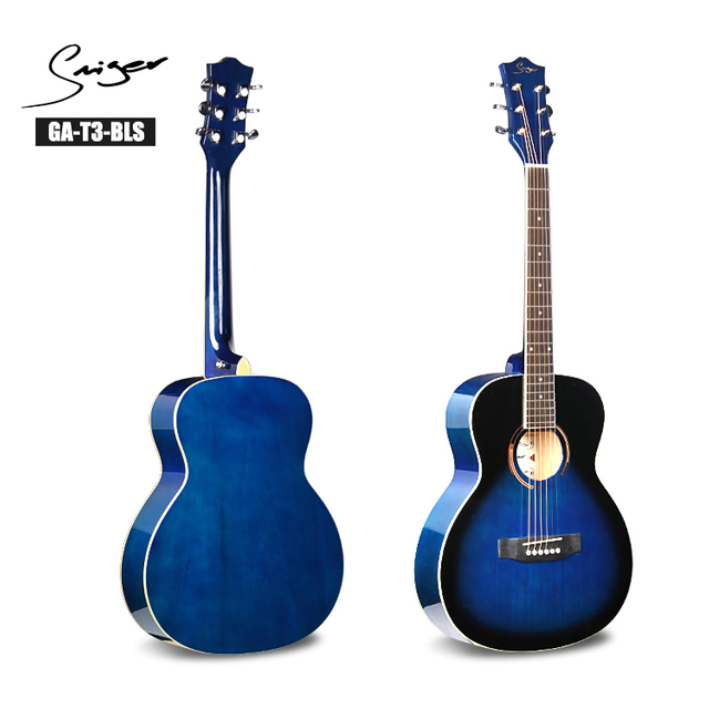 Guitarra acústica de viaje para principiantes con tapa de abeto Smiger de 36 pulgadas