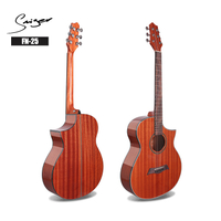 Diseño seccionado de guitarra acústica de madera de sapele FN-25