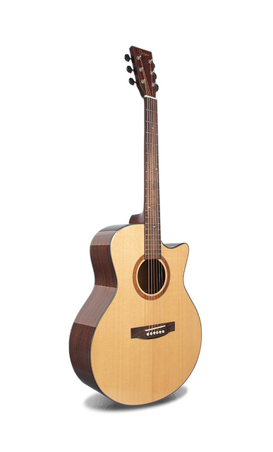 W-MBS-41A Parte trasera y lateral de madera de nogal con tapa de abeto macizo de grado A