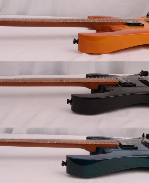 Guitarra eléctrica Alnico HH Pick con cuerpo de chapa de arce flameado SG37-FM