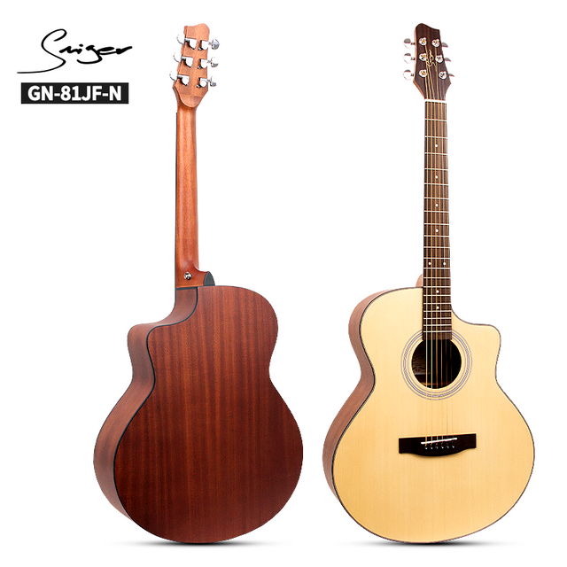 wholesale Guitarra acústica con tapa de abeto macizo Smiger GN-81JF profesional personalizada de alta calidad al por mayor