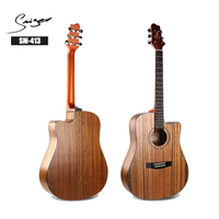 Guitarra acústica de nogal de 41 pulgadas, precio más barato al por mayor con alma hecha a mano en China
