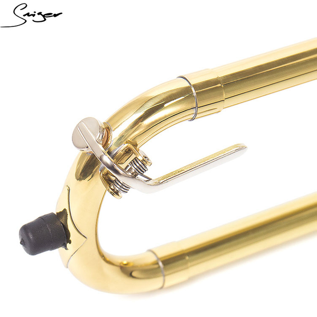 Instrumento de trompeta de latón instrumentos de viento occidentales estándar Bb con estuche rígido, kit de limpieza, boquilla 7C dorada