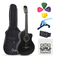 CGM-10-N Guitarra acústica de 39 pulgadas: tapa de abeto + parte trasera y laterales de sapeli, preferida para venta al por mayor con extremo B