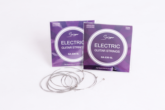 Gran oferta simger GA-E30 cuerdas de guitarra ligeras normales para guitarras eléctricas bobinado de níquel accesorios de guitarra juego de cuerdas 6 uds