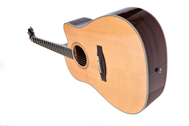 41'Guitarra Acústica Natural Cutaway De Tamaño Completo