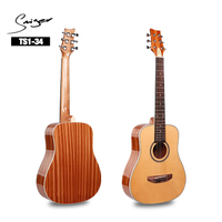 Mini guitarra acústica TS1-34 para principiantes, tamaño de 34 pulgadas