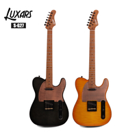 S-G27 Guitarra eléctrica TL S-G27 Tl ｜ Top de arce con flamado + Cuerpo de álamo ｜ ｜ Pickguard de aluminio sólido Ss Pickguard de aluminio ｜ Tl-6 Guitars/Cart de aluminio.