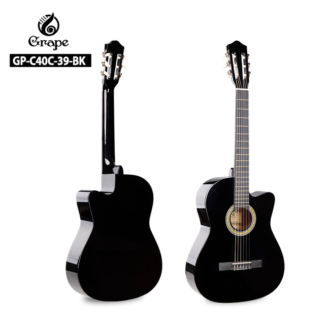 GP-C40C-39 39 'Guitarra clásica de corte-Cuerpo de Linden ultraffordable, diapasón de plástico, acabado de alto brillo (6 colores)-Perfecto para escuelas/compra masiva
