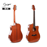 GN-25 Guitarra acústica de madera de sapele Diseño de cuerpo D de 41 pulgadas