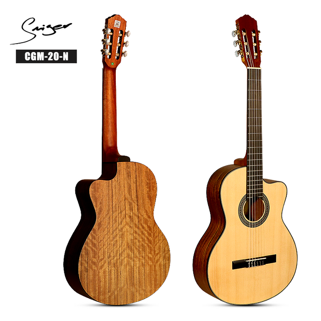 Smiger CGM-20 39 'Guitarra clásica cortada ｜ Top de abeto laminado y backnut/lados ｜ Matte Natural Finis