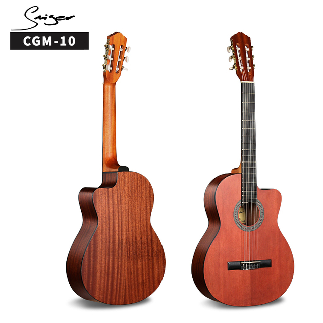 Guitarra clásica con acabado mate de 39 pulgadas para instrumentos musicales 