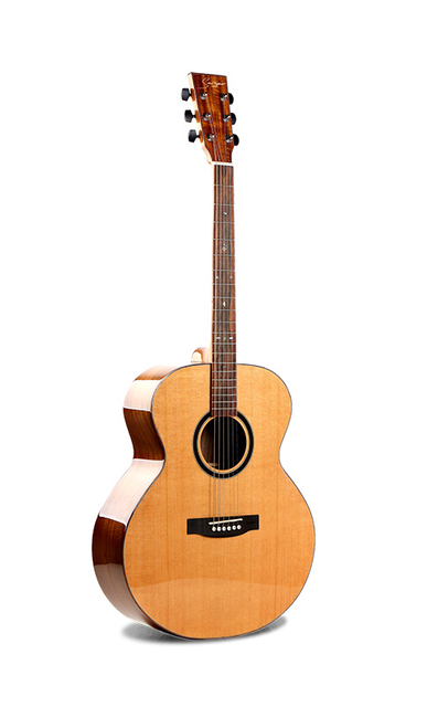 W-MES-42J Tapa de cedro macizo Guitarra acústica Fondo y aros de madera de Koa