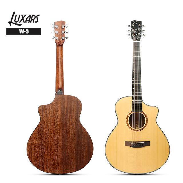 Guitarra acústica de 36' con cuerpo fino y tapa sólida.