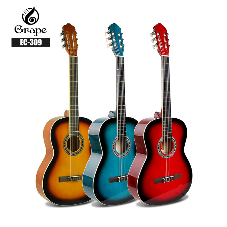 Venta al por mayor de guitarra cl&aacute;sica con cuerdas de nailon.