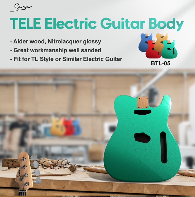 Cuerpo de guitarra eléctrica de aliso con acabado personalizado, kit de bricolaje, cuerpo de guitarra eléctrica TL