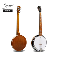 BJD-6 Fábrica de ukelele banjo de tipo abierto de 6 cuerdas 