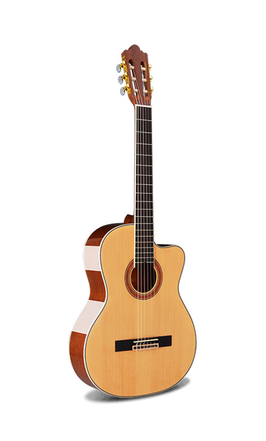 Guitarra Clásica Cutaway De Abeto Laminado 4/4